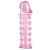 Гелевая розовая насадка на фаллос с шипами - 12 см. - Toyfa Basic - в Электростали купить с доставкой