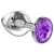Малая серебристая анальная пробка Diamond Purple Sparkle Small с фиолетовым кристаллом - 7 см. - Lola Games - купить с доставкой в Электростали