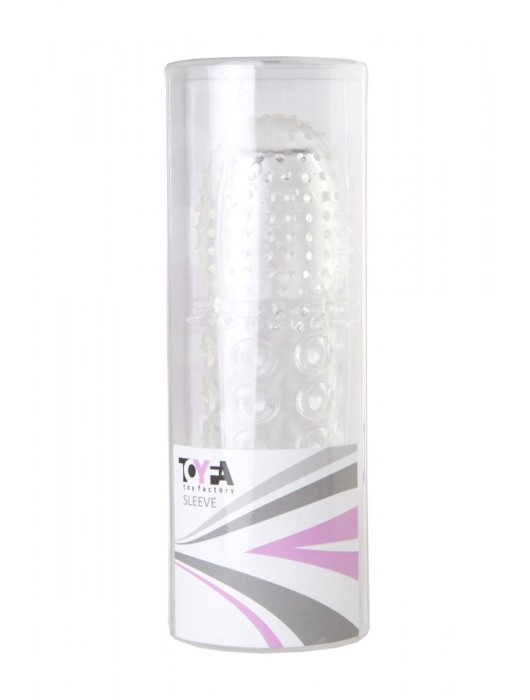 Прозрачная закрытая гелевая насадка - 13,5 см. - Toyfa Basic - в Электростали купить с доставкой