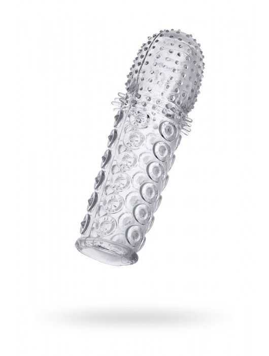 Прозрачная закрытая гелевая насадка - 13,5 см. - Toyfa Basic - в Электростали купить с доставкой