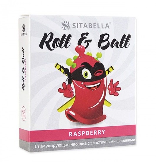 Стимулирующий презерватив-насадка Roll   Ball Raspberry - Sitabella - купить с доставкой в Электростали