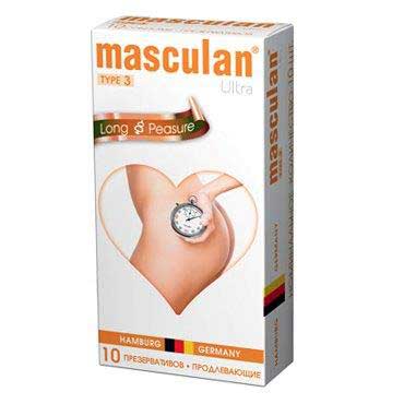 Розовые презервативы Masculan Ultra Long Pleasure с колечками, пупырышками и продлевающим эффектом - 10 шт. - Masculan - купить с доставкой в Электростали