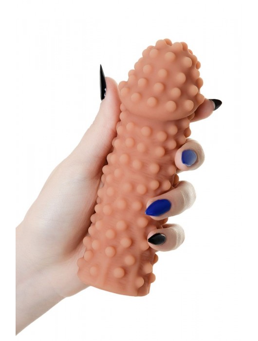 Телесная насадка на фаллос с бугорками KOKOS Extreme Sleeve 10 - 15,8 см. - KOKOS - в Электростали купить с доставкой