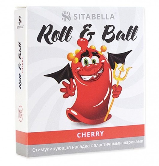 Стимулирующий презерватив-насадка Roll   Ball Cherry - Sitabella - купить с доставкой в Электростали