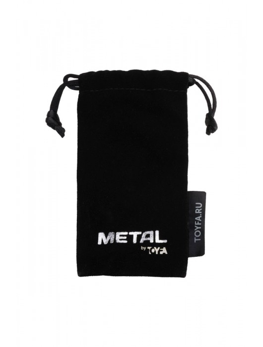 Серебристая коническая анальная пробка с красным кристаллом - 8 см. - ToyFa - купить с доставкой в Электростали