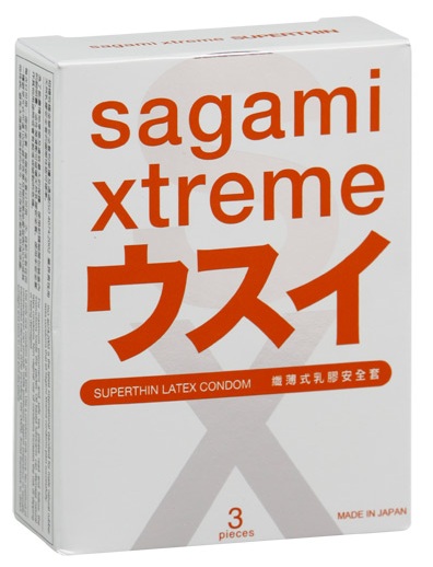 Ультратонкие презервативы Sagami Xtreme SUPERTHIN - 3 шт. - Sagami - купить с доставкой в Электростали