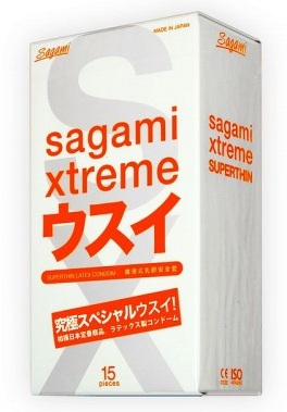 Ультратонкие презервативы Sagami Xtreme SUPERTHIN - 15 шт. - Sagami - купить с доставкой в Электростали