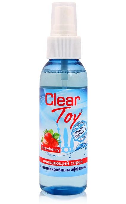 Очищающий спрей для игрушек CLEAR TOY Strawberry - 100 мл. - Биоритм - купить с доставкой в Электростали