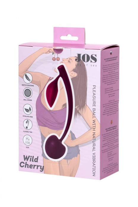 Бордовая вагинальная вишенка WILD CHERRY - 13 см. - JOS