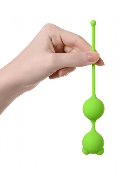 Зеленые вагинальные шарики A-Toys с ушками - A-toys