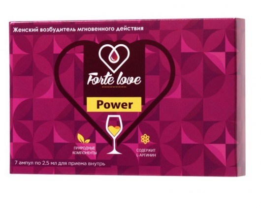 Женский возбудитель мгновенного действия Forte Love Power - 7 ампул (2,5 мл.) - Капиталпродукт - купить с доставкой в Электростали