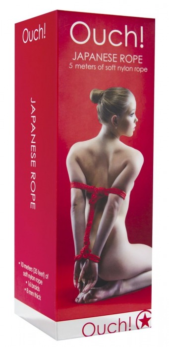 Красная веревка для связывания Japanese Rope - 5 м. - Shots Media BV - купить с доставкой в Электростали