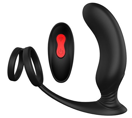 Черный массажер простаты REMOTE P-PLEASER - Dream Toys - в Электростали купить с доставкой