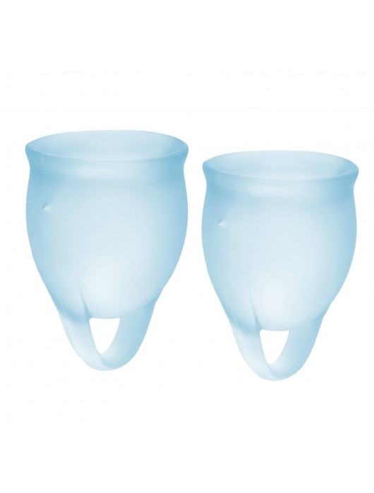 Набор голубых менструальных чаш Feel confident Menstrual Cup - Satisfyer - купить с доставкой в Электростали