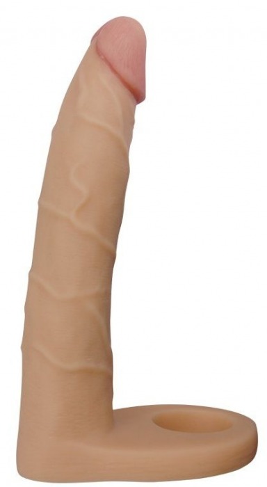 Телесная насадка-фаллоимитатор для двойного проникновения - 17 см. - Lovetoy - купить с доставкой в Электростали