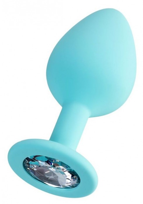 Мятная анальная втулка Brilliant с прозрачным кристаллом - 8 см. - ToyFa - купить с доставкой в Электростали