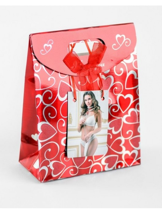 Бело-красный ошейник из натуральной кожи с нежным мехом - БДСМ Арсенал - купить с доставкой в Электростали