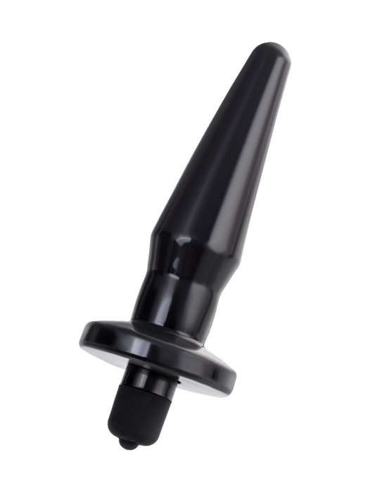 Черная анальная втулка Lacerta с вибрацией - 12,1 см. - POPO Pleasure