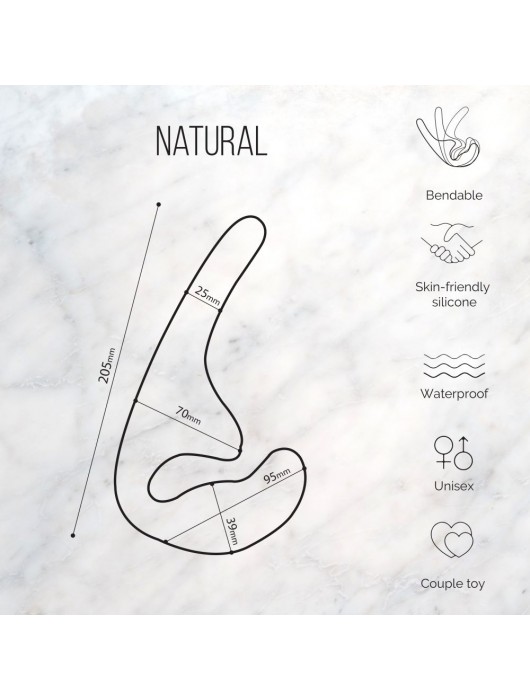 Бежевый безремневой страпон Seduction - 20,5 см. - Lola Games - купить с доставкой в Электростали