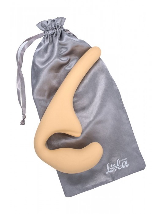 Бежевый безремневой страпон Seduction - 20,5 см. - Lola Games - купить с доставкой в Электростали