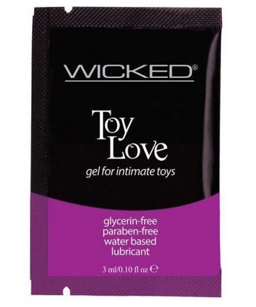 Лубрикант на водной основе для использования с игрушками WICKED Toy Love - 3 мл. - Wicked - купить с доставкой в Электростали