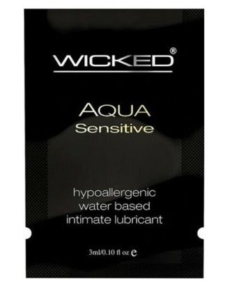 Мягкий лубрикант на водной основе WICKED AQUA Sensitive - 3 мл. - Wicked - купить с доставкой в Электростали