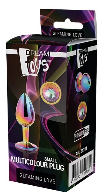Голографическая анальная втулка с радужным кристаллом - 7,1 см. - Dream Toys - купить с доставкой в Электростали