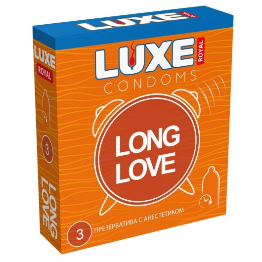 Презервативы с продлевающим эффектом LUXE Royal Long Love - 3 шт. - Luxe - купить с доставкой в Электростали