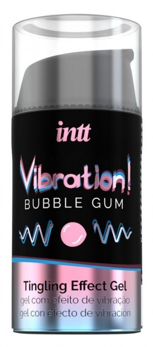 Жидкий интимный гель с эффектом вибрации Vibration! Bubble Gum - 15 мл. - INTT - купить с доставкой в Электростали