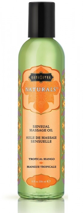 Массажное масло Naturals Tropical Mango с ароматом манго - 236 мл. - Kama Sutra - купить с доставкой в Электростали