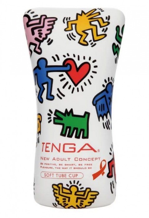 Мастурбатор-туба Keith Haring Soft Tube CUP - Tenga - в Электростали купить с доставкой