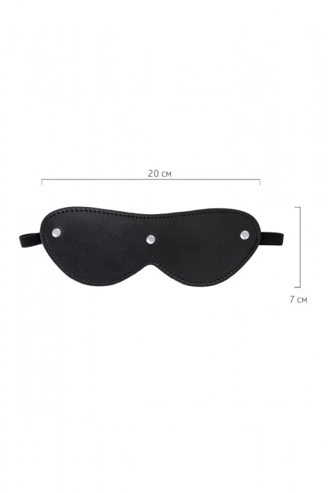 Черная кожаная маска Anonymo с мягким подкладом - ToyFa - купить с доставкой в Электростали