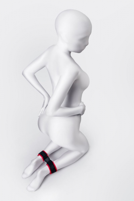 Красно-черные велюровые оковы Anonymo - ToyFa - купить с доставкой в Электростали