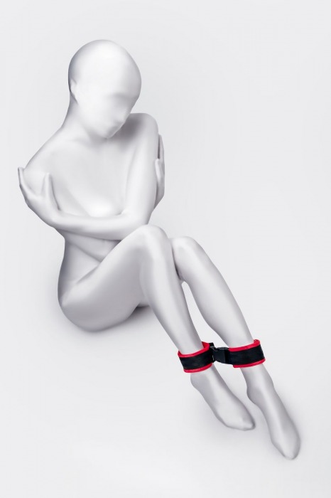 Красно-черные велюровые оковы Anonymo - ToyFa - купить с доставкой в Электростали