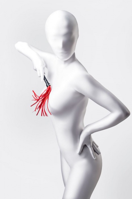 Красно-черный флоггер Anonymo - 28 см. - ToyFa - купить с доставкой в Электростали