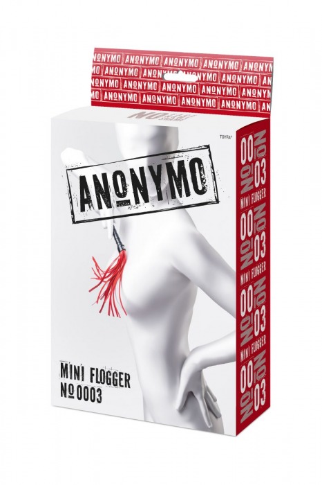 Красно-черный флоггер Anonymo - 28 см. - ToyFa - купить с доставкой в Электростали