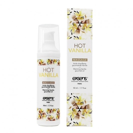 Разогревающее массажное масло с ароматом ванили Gourmet Hot Vanilla - 50 мл. - Exsens - купить с доставкой в Электростали