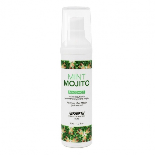 Разогревающее массажное масло с ароматом мохито Gourmet Mint Mojito - 50 мл. - Exsens - купить с доставкой в Электростали