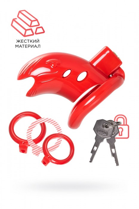 Красный мужской пояс верности из пластика - ToyFa - купить с доставкой в Электростали