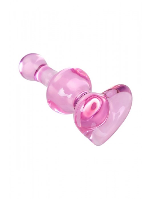 Розовая фигурная анальная втулка - 9,8 см. - Sexus