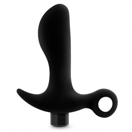 Черный анальный вибратор Silicone Vibrating Prostate Massager 01 - 10,8 см. - Blush Novelties - в Электростали купить с доставкой