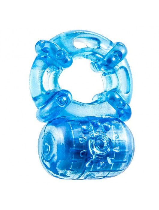 Голубое эрекционное виброкольцо Reusable 5 Function Cock Ring - Blush Novelties - в Электростали купить с доставкой
