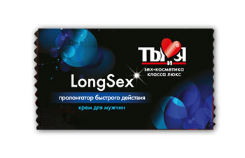 Пролонгирующий крем LongSex в одноразовой упаковке - 1,5 гр. - Биоритм - купить с доставкой в Электростали