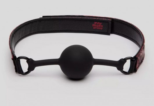 Кляп-шар на двусторонних ремешках Reversible Silicone Ball Gag - Fifty Shades of Grey - купить с доставкой в Электростали