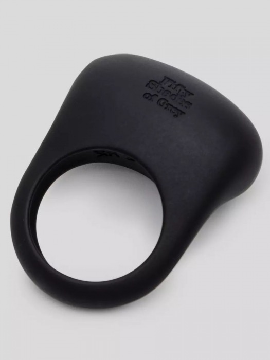 Черное эрекционное виброкольцо Sensation Rechargeable Vibrating Love Ring - Fifty Shades of Grey - в Электростали купить с доставкой