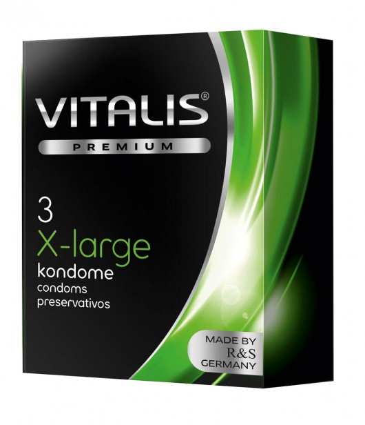 Презервативы увеличенного размера VITALIS PREMIUM x-large - 3 шт. - Vitalis - купить с доставкой в Электростали
