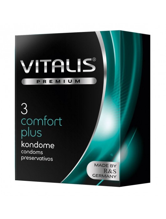 Контурные презервативы VITALIS PREMIUM comfort plus - 3 шт. - Vitalis - купить с доставкой в Электростали