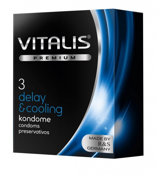 Презервативы VITALIS PREMIUM delay   cooling с охлаждающим эффектом - 3 шт. - Vitalis - купить с доставкой в Электростали