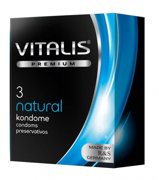 Классические презервативы VITALIS PREMIUM natural - 3 шт. - Vitalis - купить с доставкой в Электростали