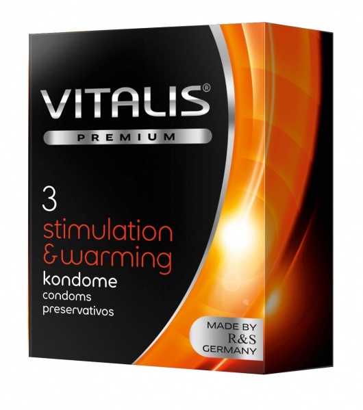 Презервативы VITALIS PREMIUM stimulation   warming с согревающим эффектом - 3 шт. - Vitalis - купить с доставкой в Электростали